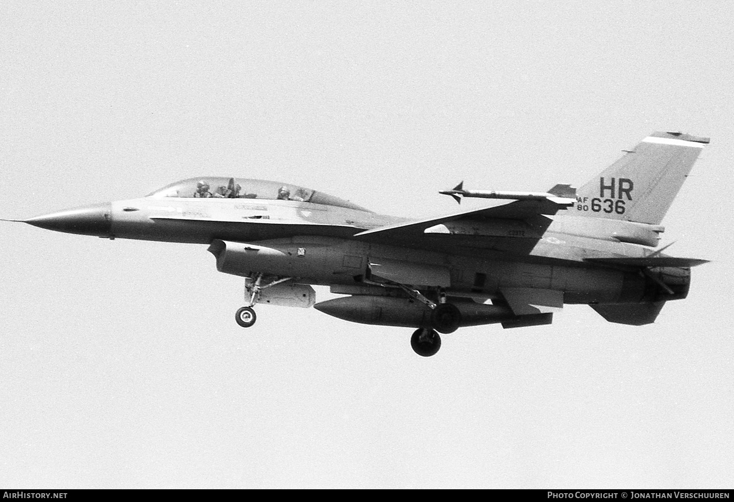 Aircraft Photo of 80-0636 / AF80-636 | General Dynamics F-16B Fighting Falcon | USA - Air Force | AirHistory.net #243503
