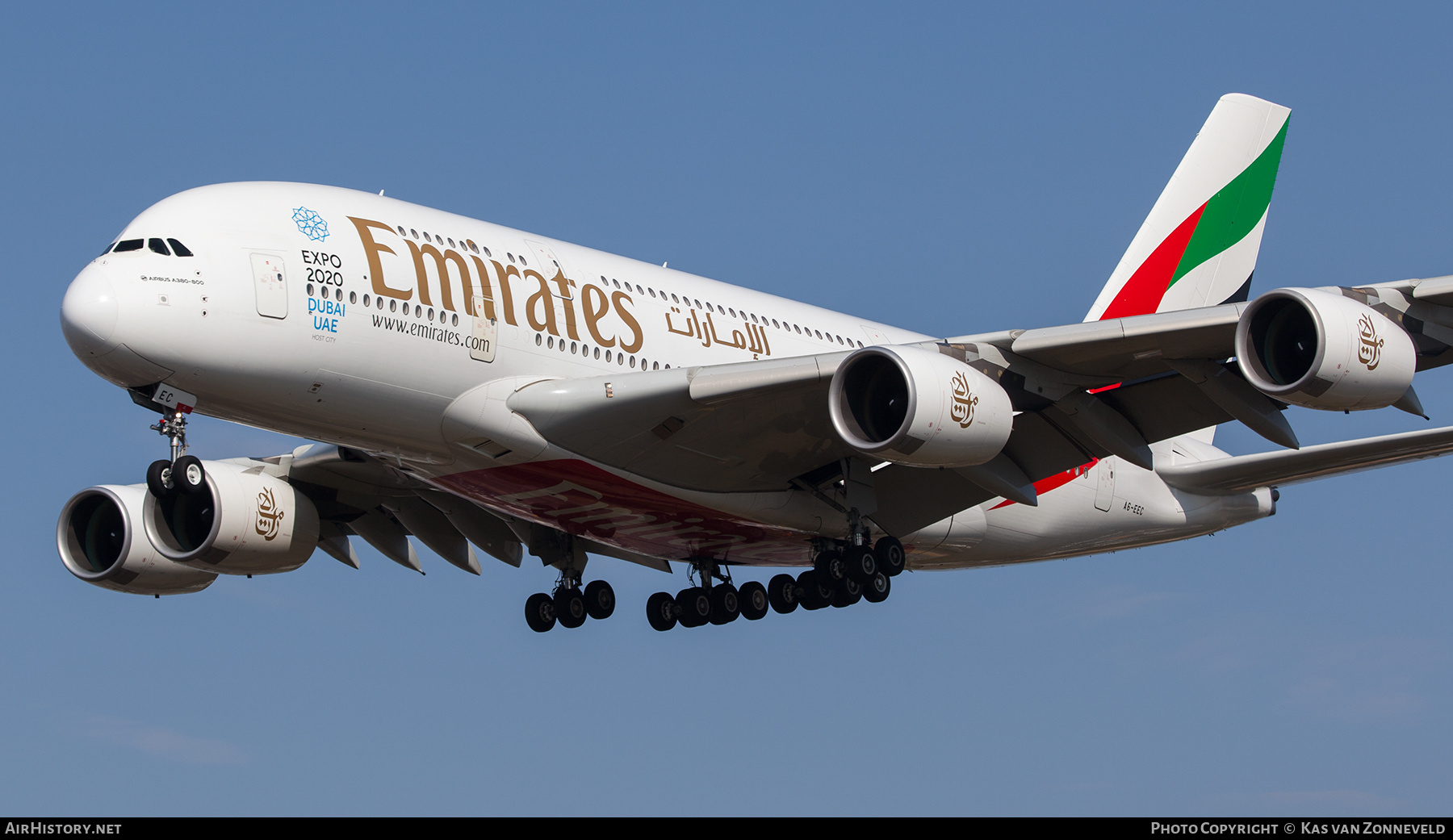 Aircraft Photo of A6-EEC | Airbus A380-861 | Emirates | AirHistory.net #243522