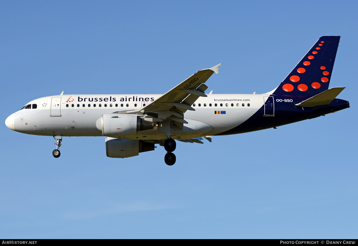 Aircraft Photo of OO-SSO | Airbus A319-111 | Brussels Airlines | AirHistory.net #243551