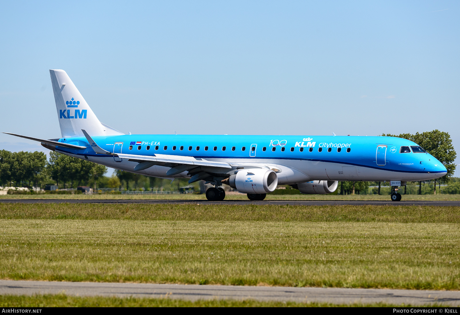 Aircraft Photo of PH-EXA | Embraer 190STD (ERJ-190-100STD) | KLM Cityhopper | AirHistory.net #243856