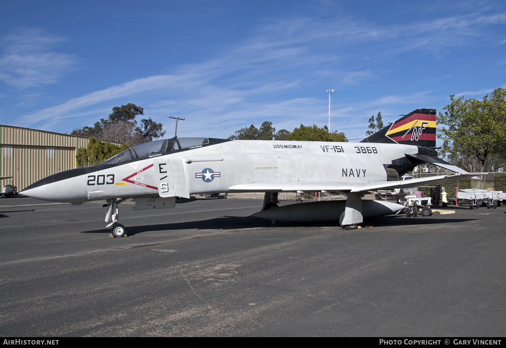 Aircraft Photo of 153868 | McDonnell Douglas F-4J Phantom II | USA - Navy | AirHistory.net #243912