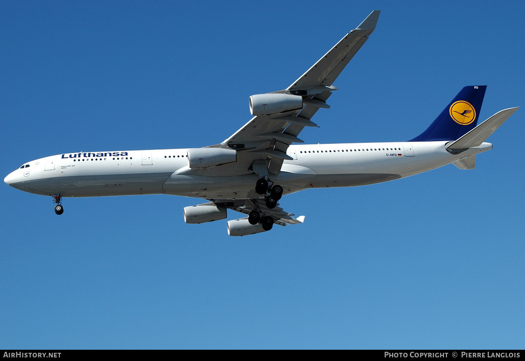 Aircraft Photo of D-AIFD | Airbus A340-313 | Lufthansa | AirHistory.net #243959