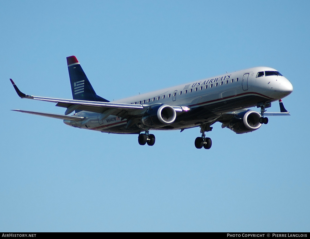 Aircraft Photo of N944UW | Embraer 190AR (ERJ-190-100IGW) | US Airways | AirHistory.net #243970