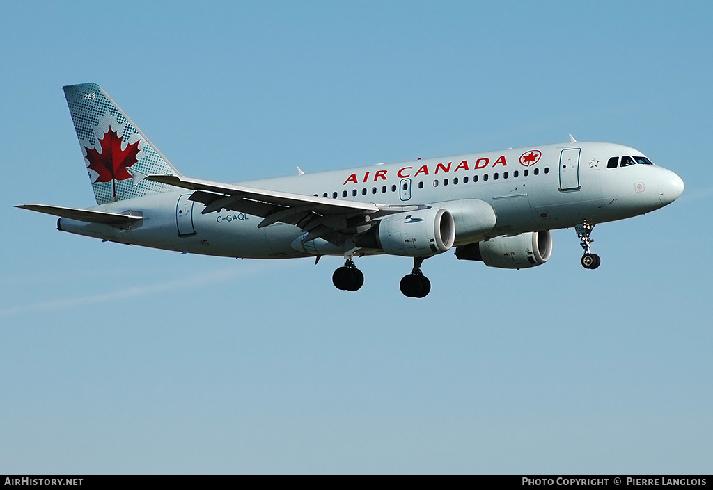 Aircraft Photo of C-GAQL | Airbus A319-114 | Air Canada | AirHistory.net #243971