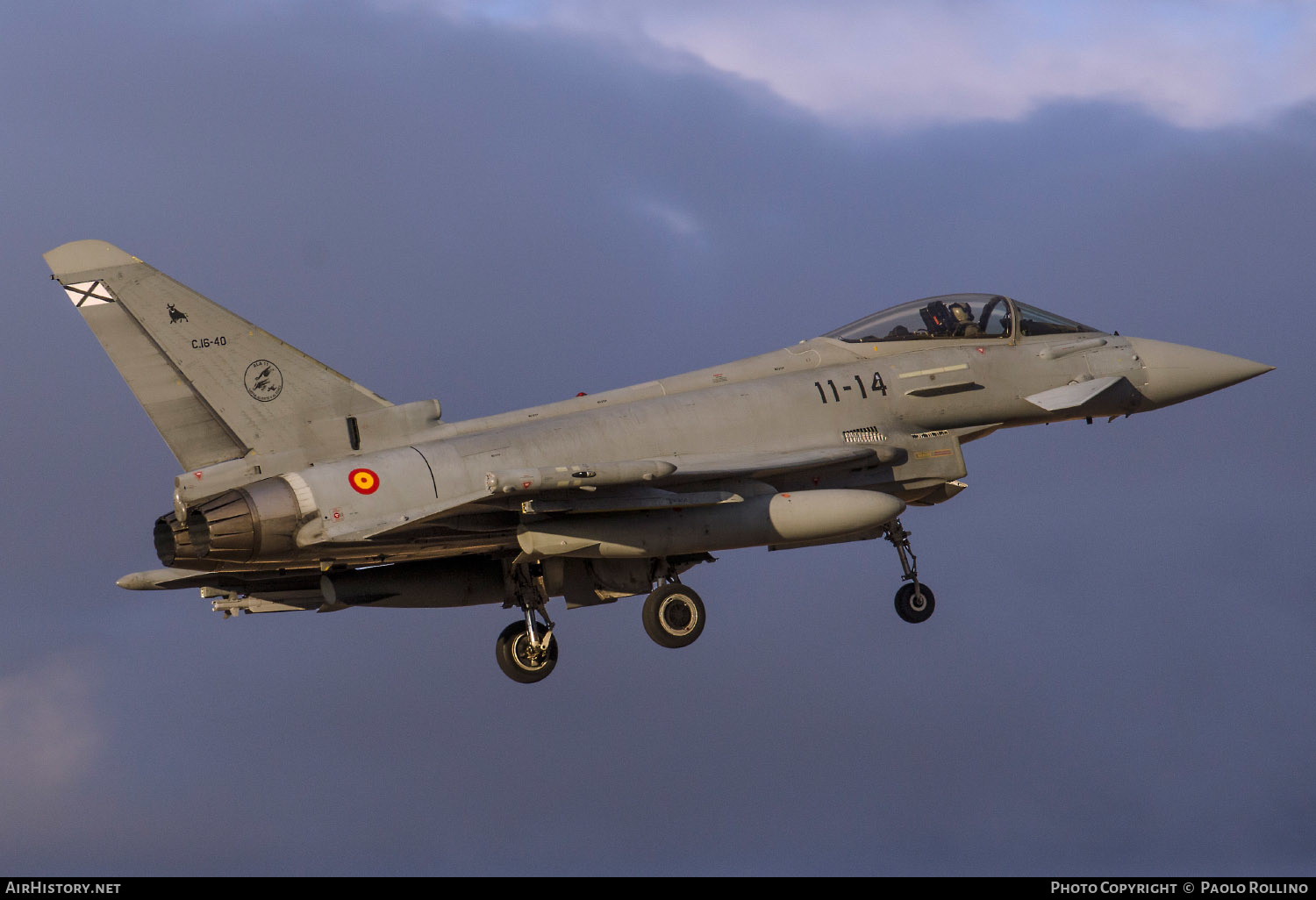Aircraft Photo of C.16-40 | Eurofighter EF-2000 Typhoon S | Spain - Air Force | AirHistory.net #244055
