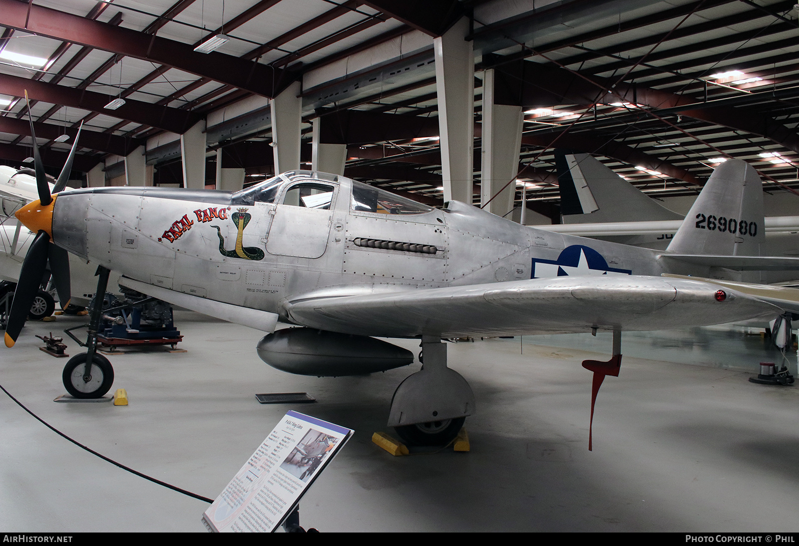 Aircraft Photo of N94501 / 269080 | Bell P-63A Kingcobra | USA - Air Force | AirHistory.net #244077