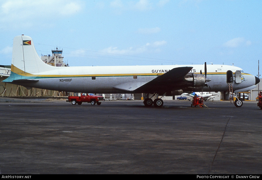 Aircraft Photo of N3486F | Douglas C-118A Liftmaster (DC-6A) | Guyana Airways | AirHistory.net #244126