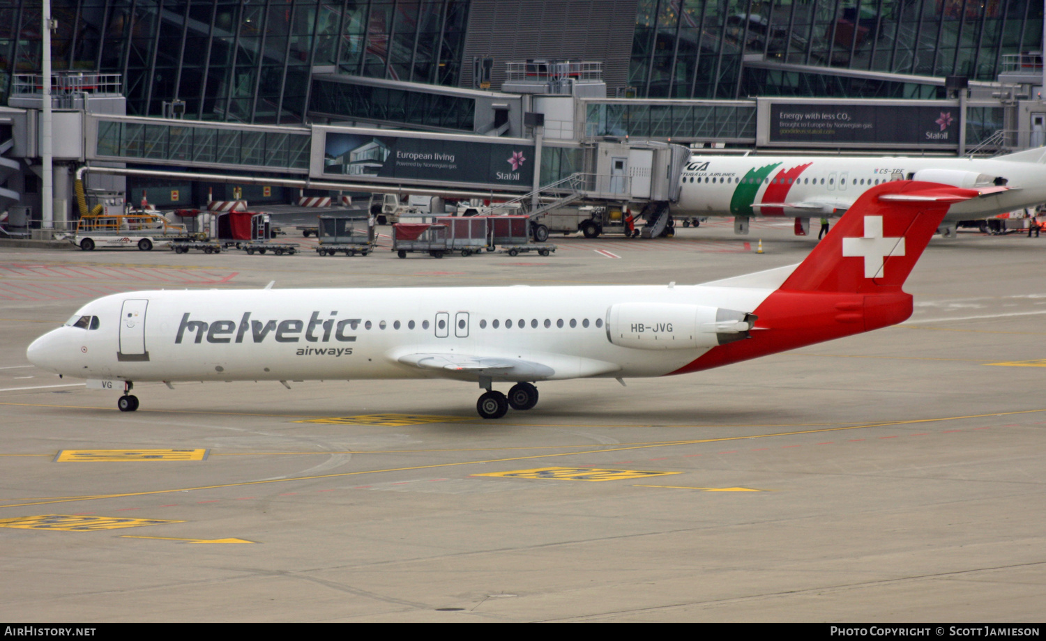 Aircraft Photo of HB-JVG | Fokker 100 (F28-0100) | Helvetic Airways | AirHistory.net #244171