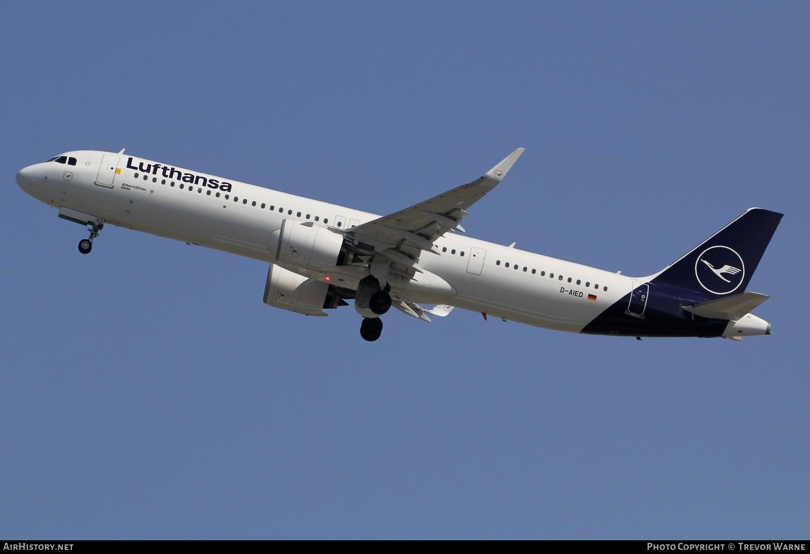 Aircraft Photo of D-AIED | Airbus A321-271NX | Lufthansa | AirHistory.net #244190
