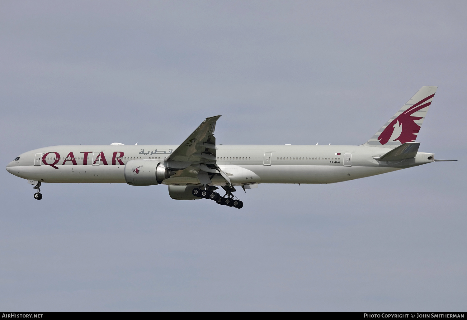 Aircraft Photo of A7-BAI | Boeing 777-3DZ/ER | Qatar Airways | AirHistory.net #244204