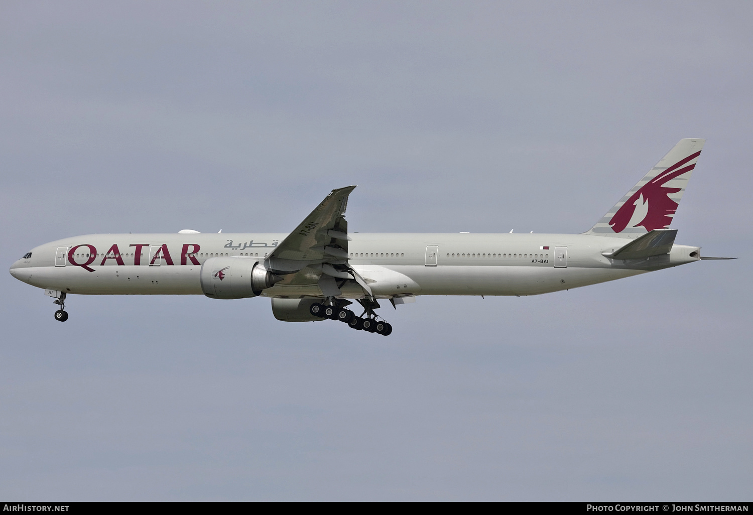 Aircraft Photo of A7-BAI | Boeing 777-3DZ/ER | Qatar Airways | AirHistory.net #244204