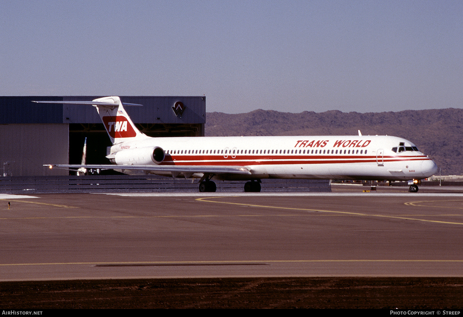 Aircraft Photo of N9402W | McDonnell Douglas MD-83 (DC-9-83) | Trans World Airlines - TWA | AirHistory.net #244330