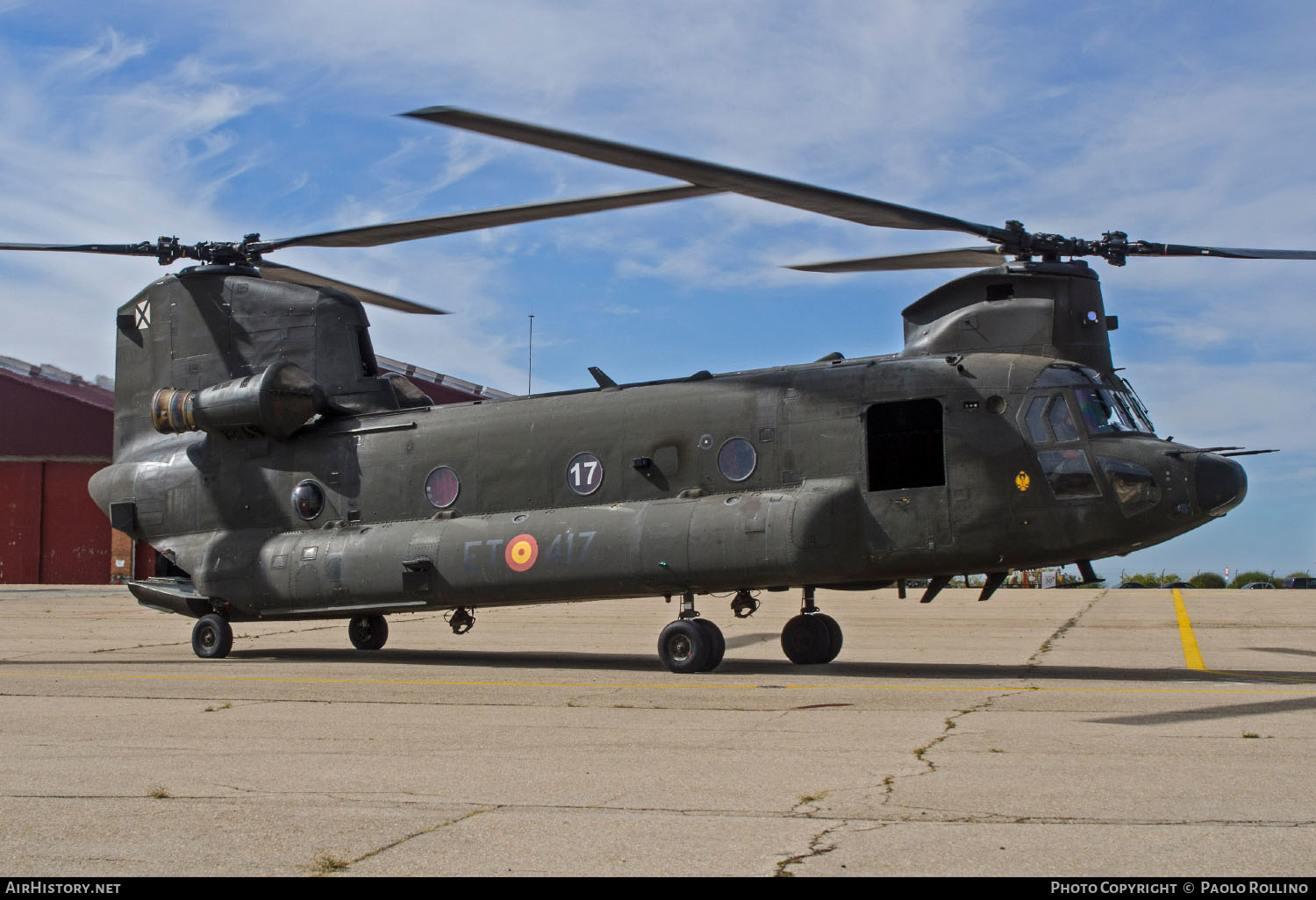 Aircraft Photo of H.17-17 | Boeing CH-47D Chinook (414) | Spain - Army | AirHistory.net #244416
