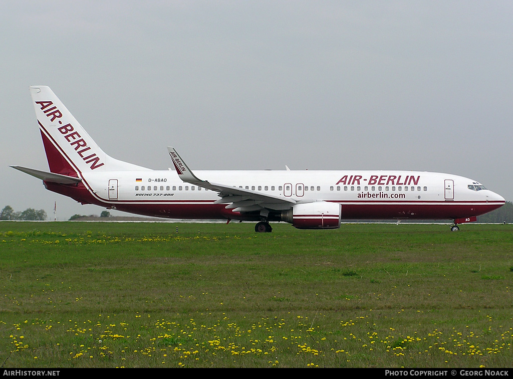 Aircraft Photo of D-ABAO | Boeing 737-86J | Air Berlin | AirHistory.net #244547