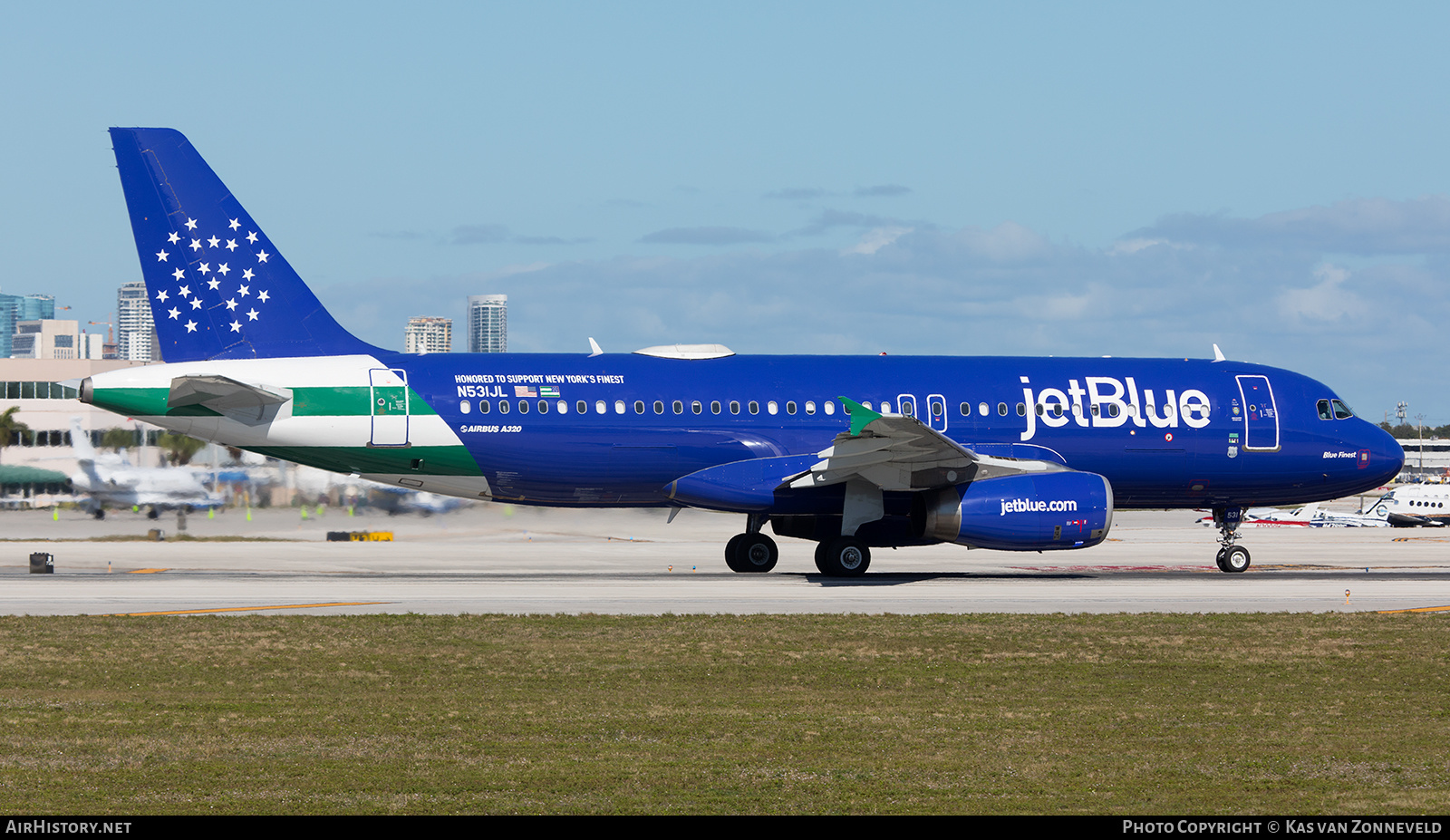 Aircraft Photo of N531JL | Airbus A320-232 | JetBlue Airways | AirHistory.net #244824
