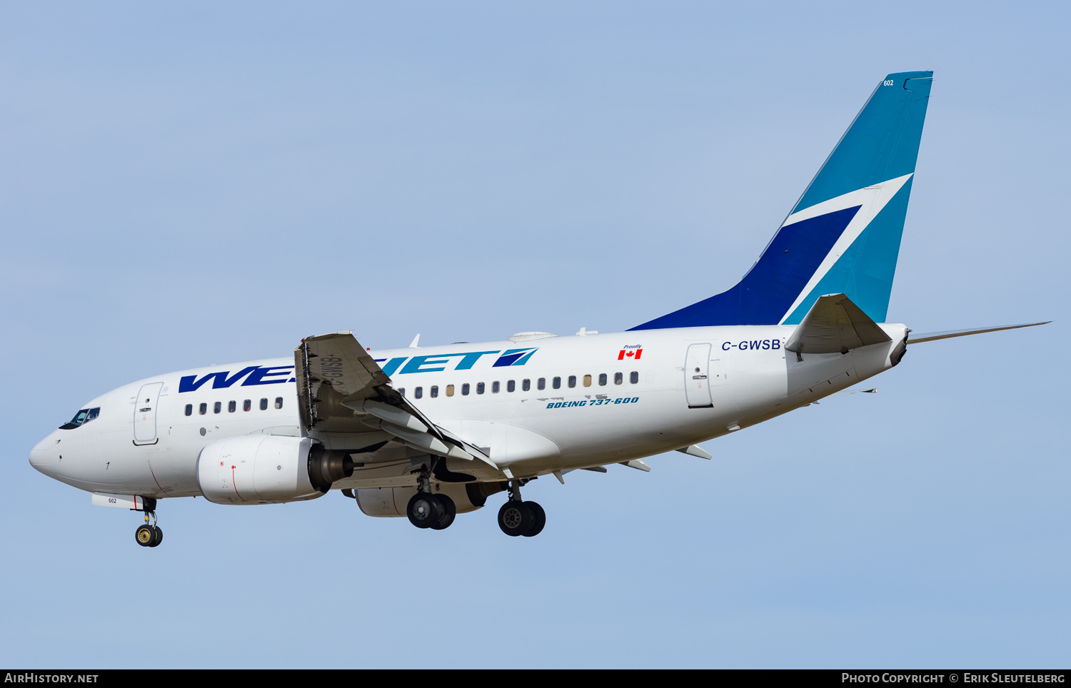 Aircraft Photo of C-GWSB | Boeing 737-6CT | WestJet | AirHistory.net #245002