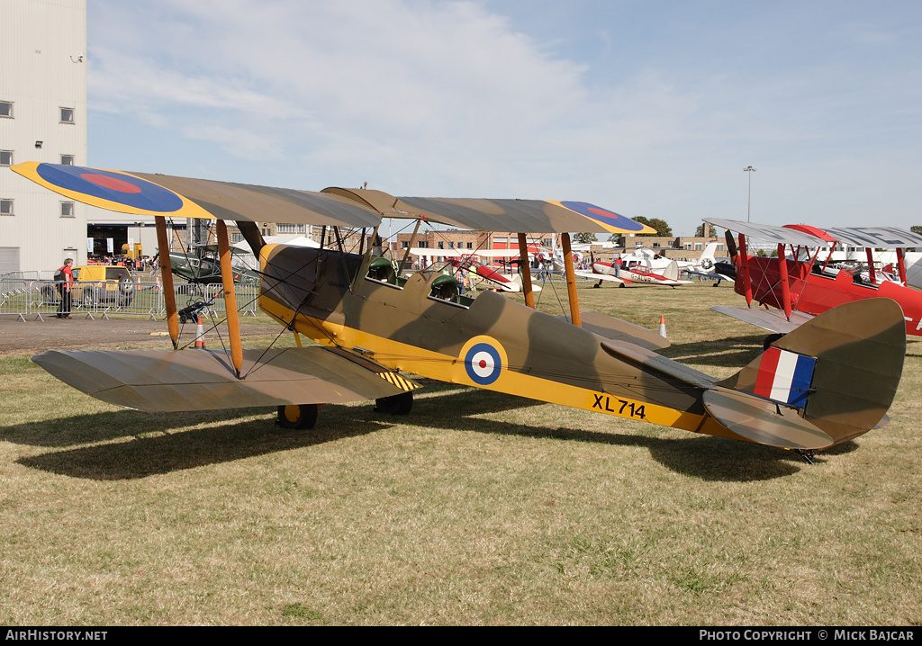 Aircraft Photo of G-AOGR / XL714 | De Havilland D.H. 82A Tiger Moth II | UK - Air Force | AirHistory.net #245021