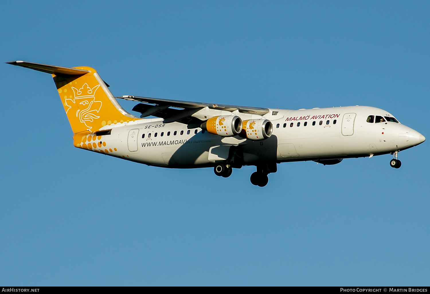 Aircraft Photo of SE-DSR | British Aerospace Avro 146-RJ100 | Malmö Aviation | AirHistory.net #245115