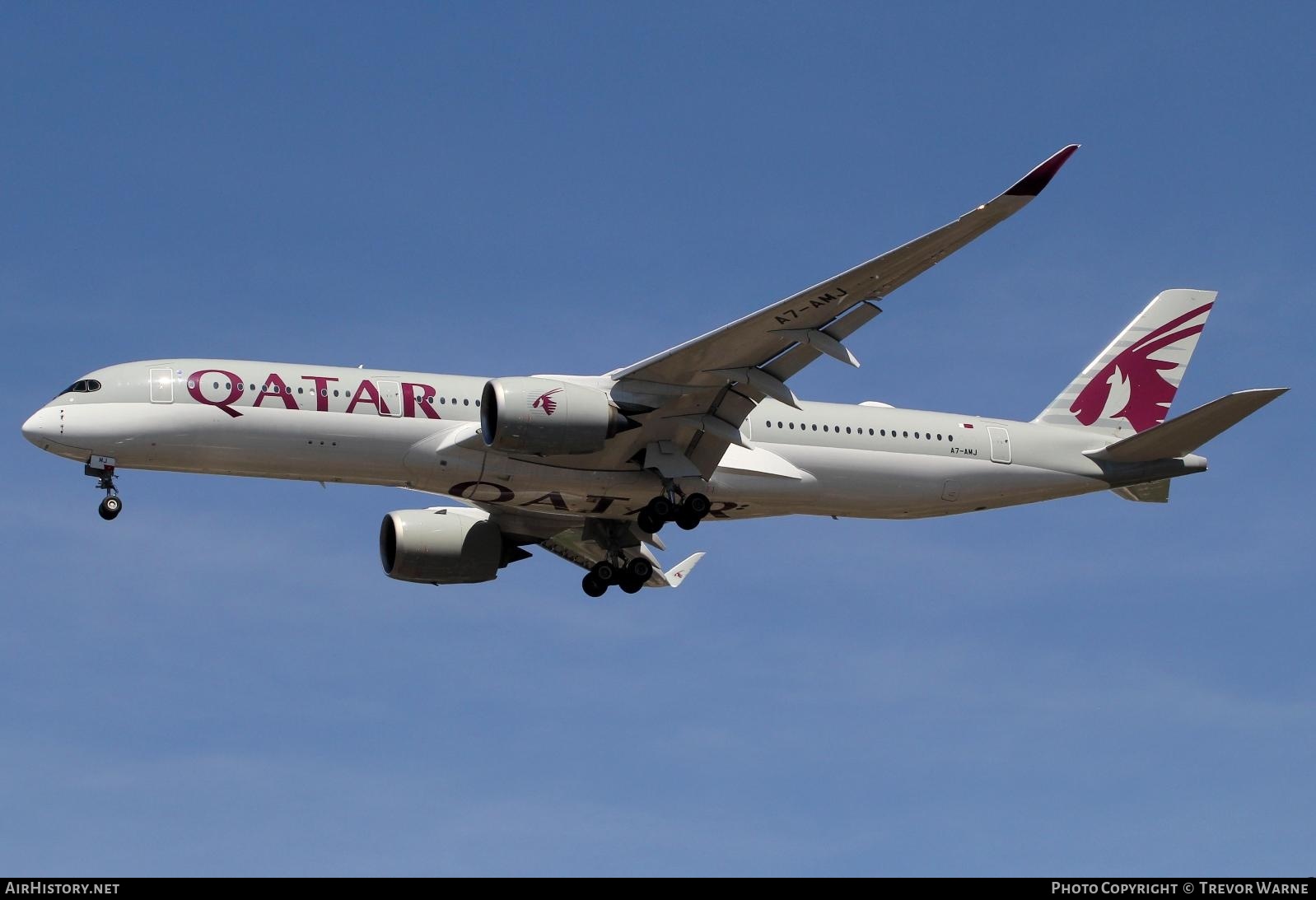 Aircraft Photo of A7-AMJ | Airbus A350-941 | Qatar Airways | AirHistory.net #245170