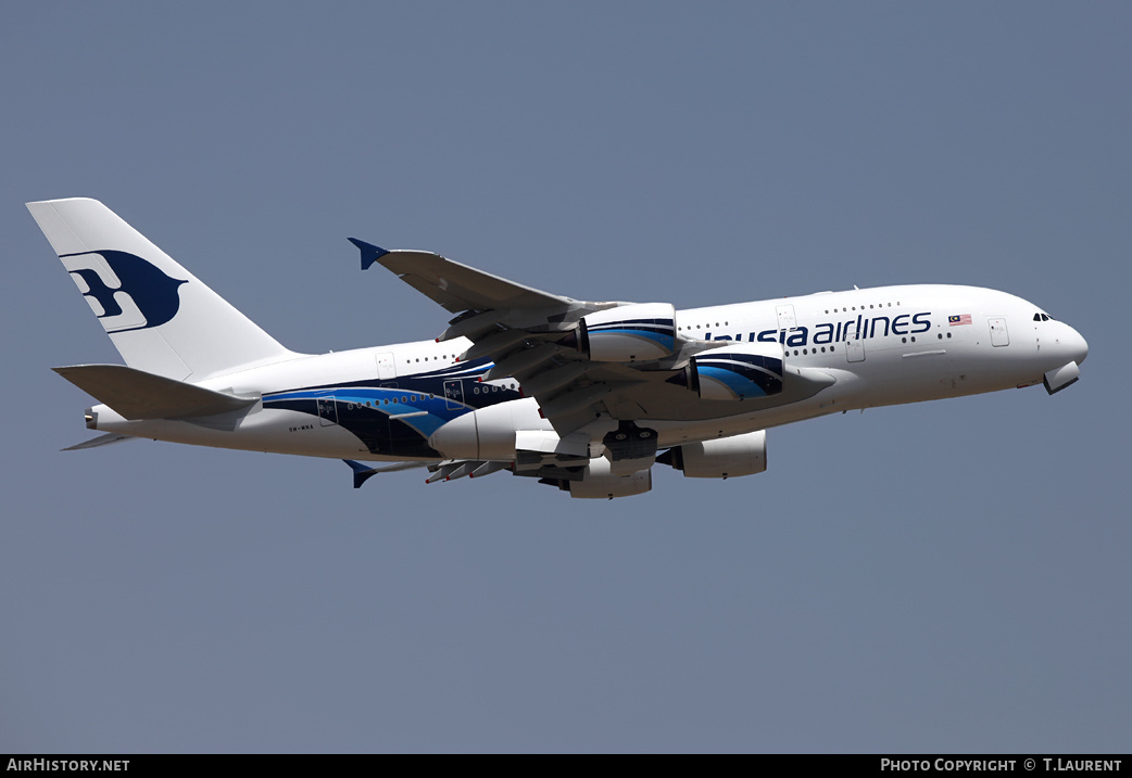 Aircraft Photo of 9M-MNA | Airbus A380-841 | Malaysia Airlines | AirHistory.net #245243