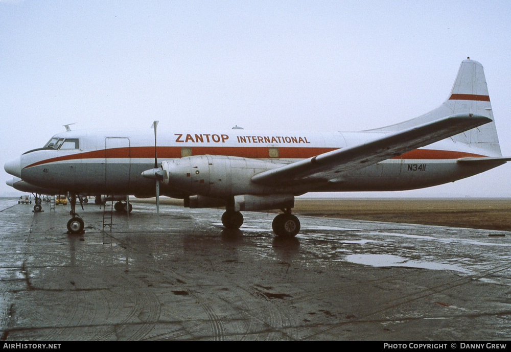 Aircraft Photo of N3411 | Convair 640/F | Zantop International Airlines | AirHistory.net #245279