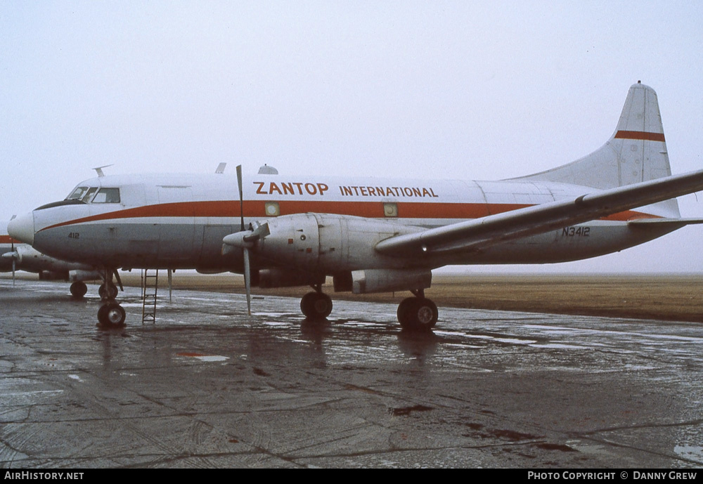 Aircraft Photo of N3412 | Convair 640 | Zantop International Airlines | AirHistory.net #245334