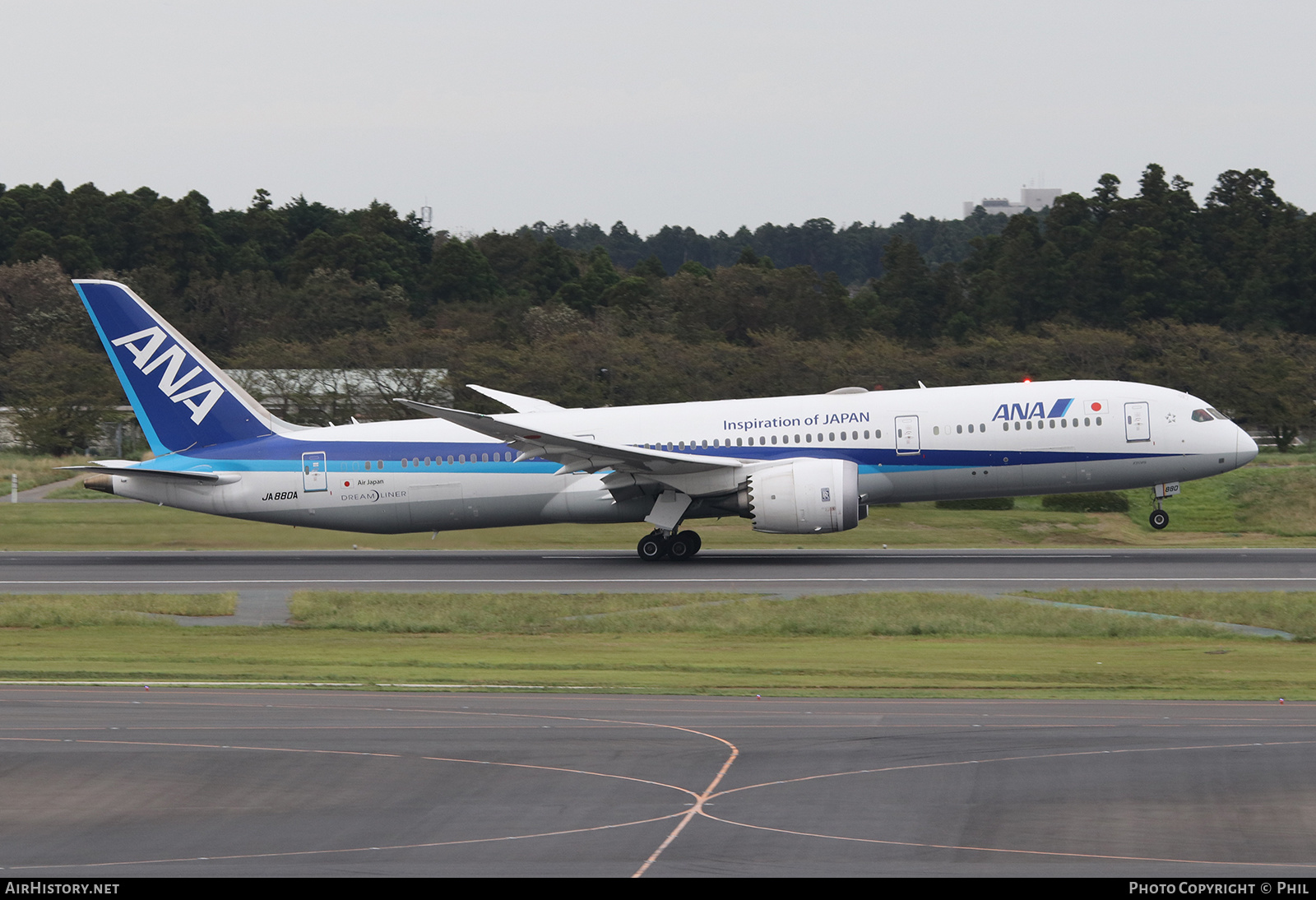 Aircraft Photo of JA880A | Boeing 787-9 Dreamliner | All Nippon Airways - ANA | AirHistory.net #245339