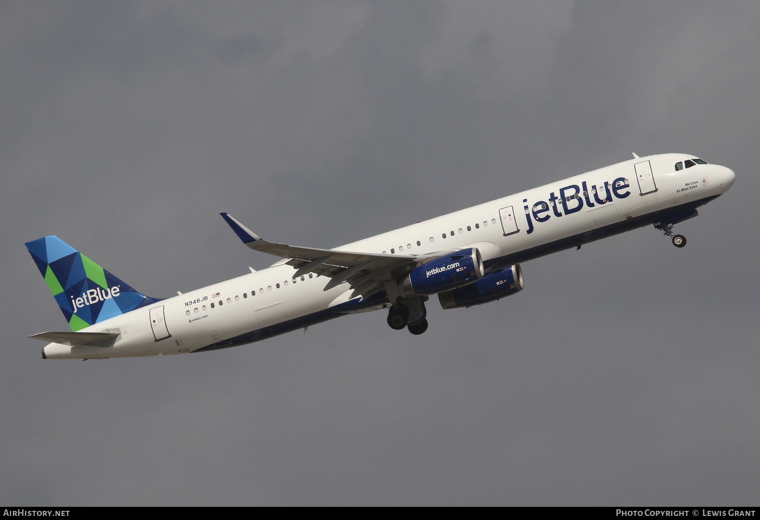 Aircraft Photo of N948JB | Airbus A321-231 | JetBlue Airways | AirHistory.net #245404