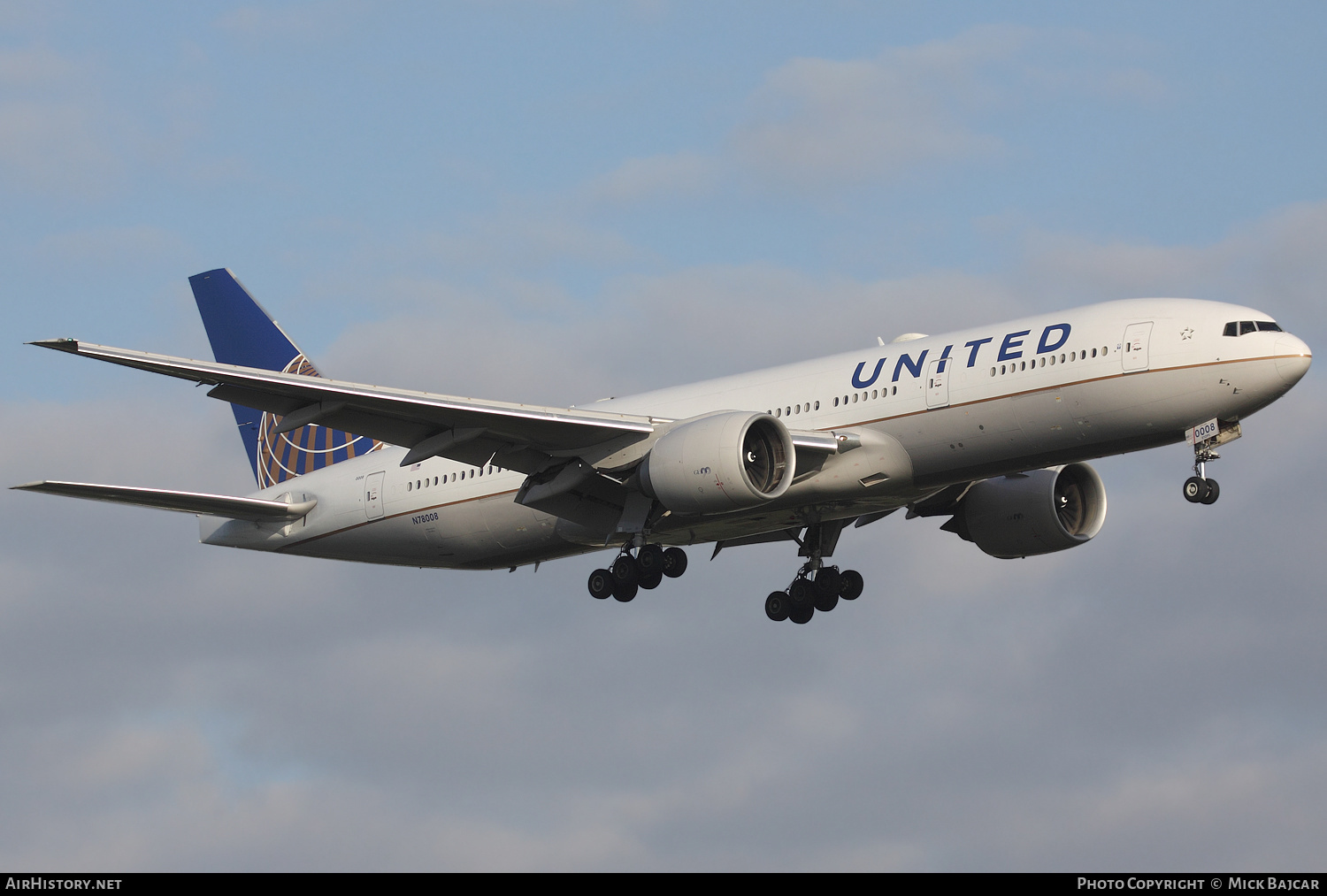 Aircraft Photo of N78008 | Boeing 777-224/ER | United Airlines | AirHistory.net #245459