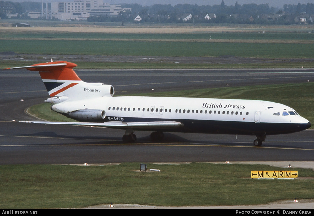 Aircraft Photo of G-AVFD | Hawker Siddeley HS-121 Trident 2E | British Airways | AirHistory.net #245463