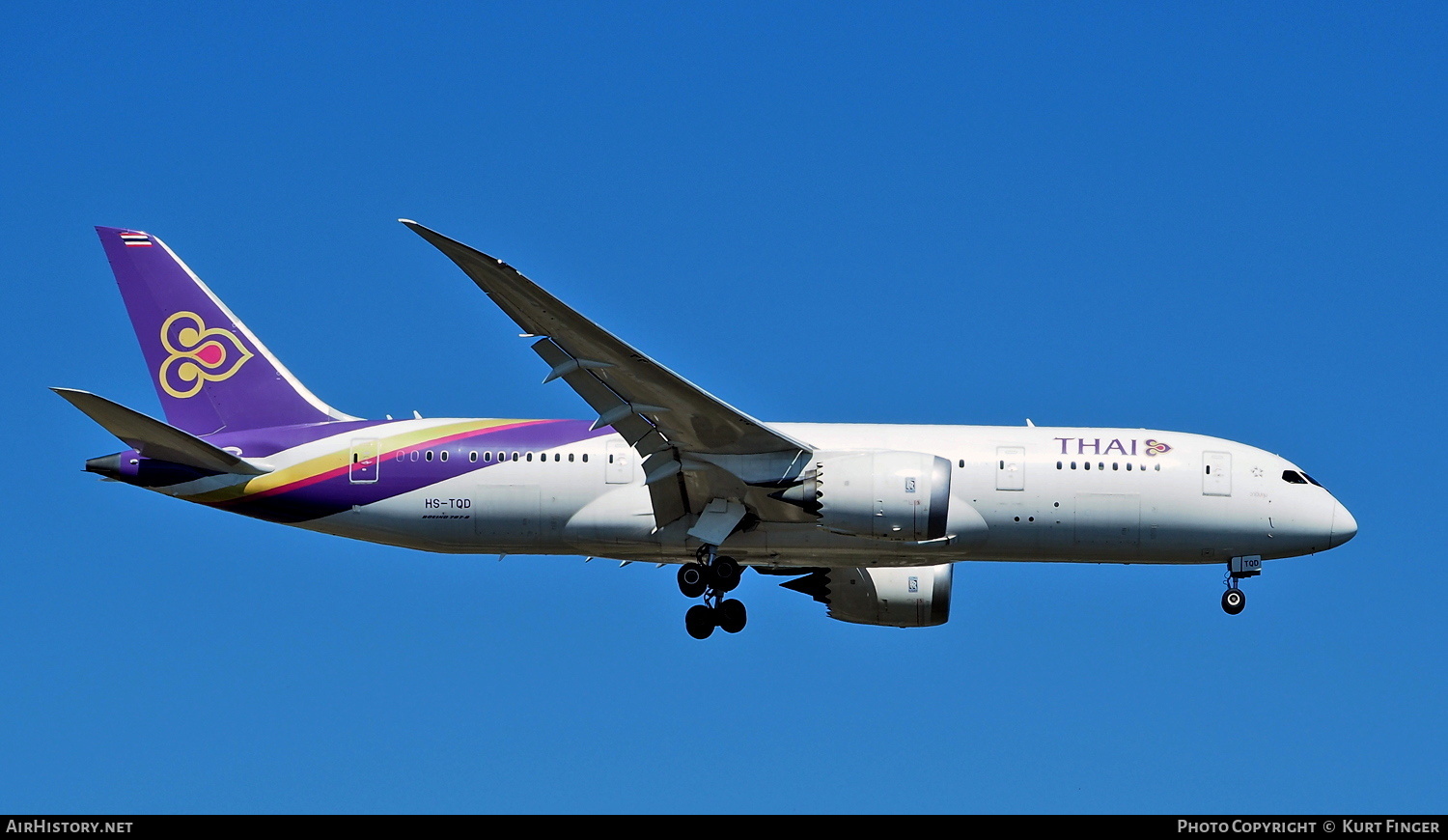 Aircraft Photo of HS-TQD | Boeing 787-8 Dreamliner | Thai Airways International | AirHistory.net #245626
