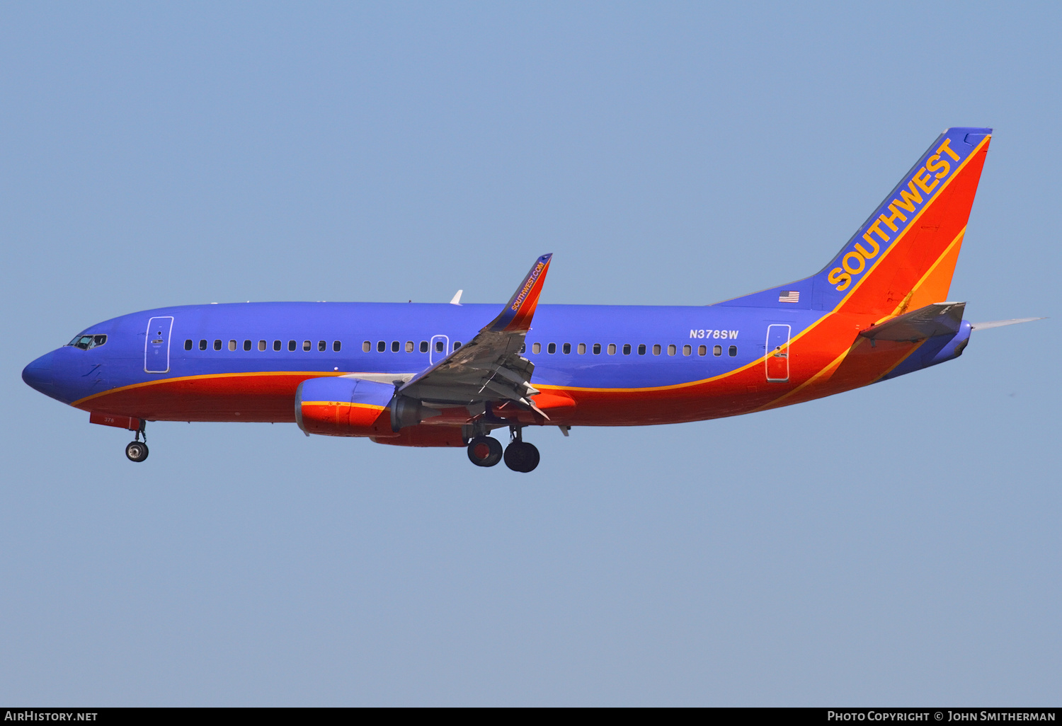 Aircraft Photo of N378SW | Boeing 737-3H4 | Southwest Airlines | AirHistory.net #245663