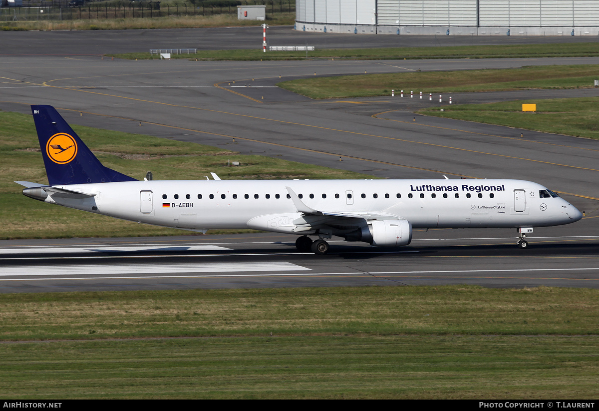 Aircraft Photo of D-AEBH | Embraer 195LR (ERJ-190-200LR) | Lufthansa Regional | AirHistory.net #245673