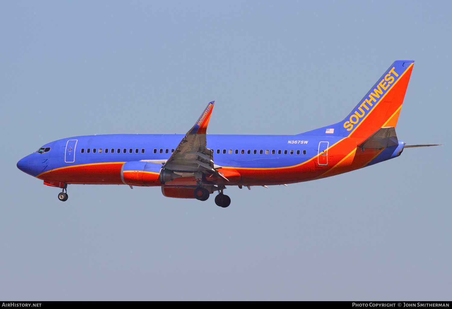 Aircraft Photo of N367SW | Boeing 737-3H4 | Southwest Airlines | AirHistory.net #245681