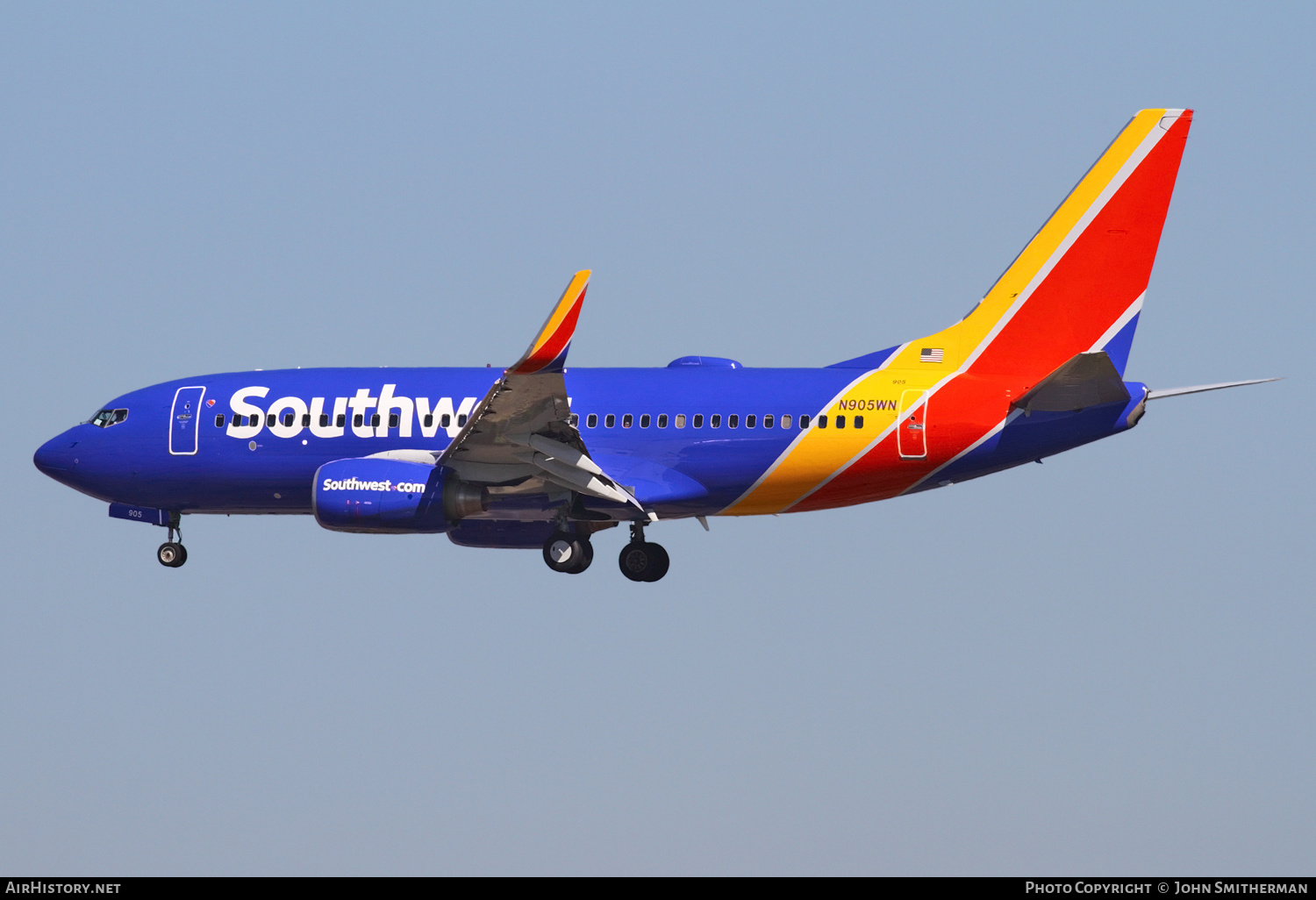 Aircraft Photo of N905WN | Boeing 737-7H4 | Southwest Airlines | AirHistory.net #245682