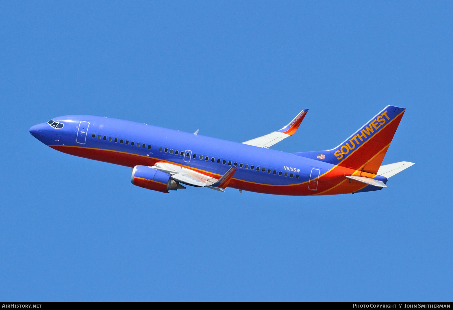 Aircraft Photo of N615SW | Boeing 737-3H4 | Southwest Airlines | AirHistory.net #245704