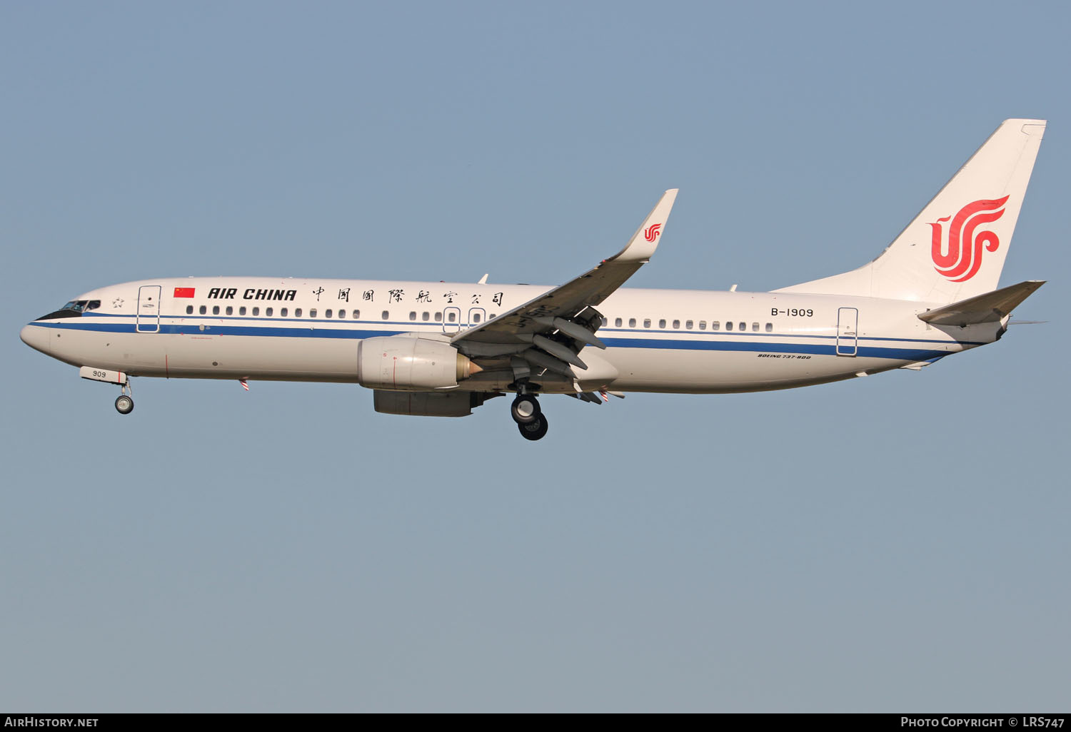 Aircraft Photo of B-1909 | Boeing 737-89L | Air China | AirHistory.net #245747