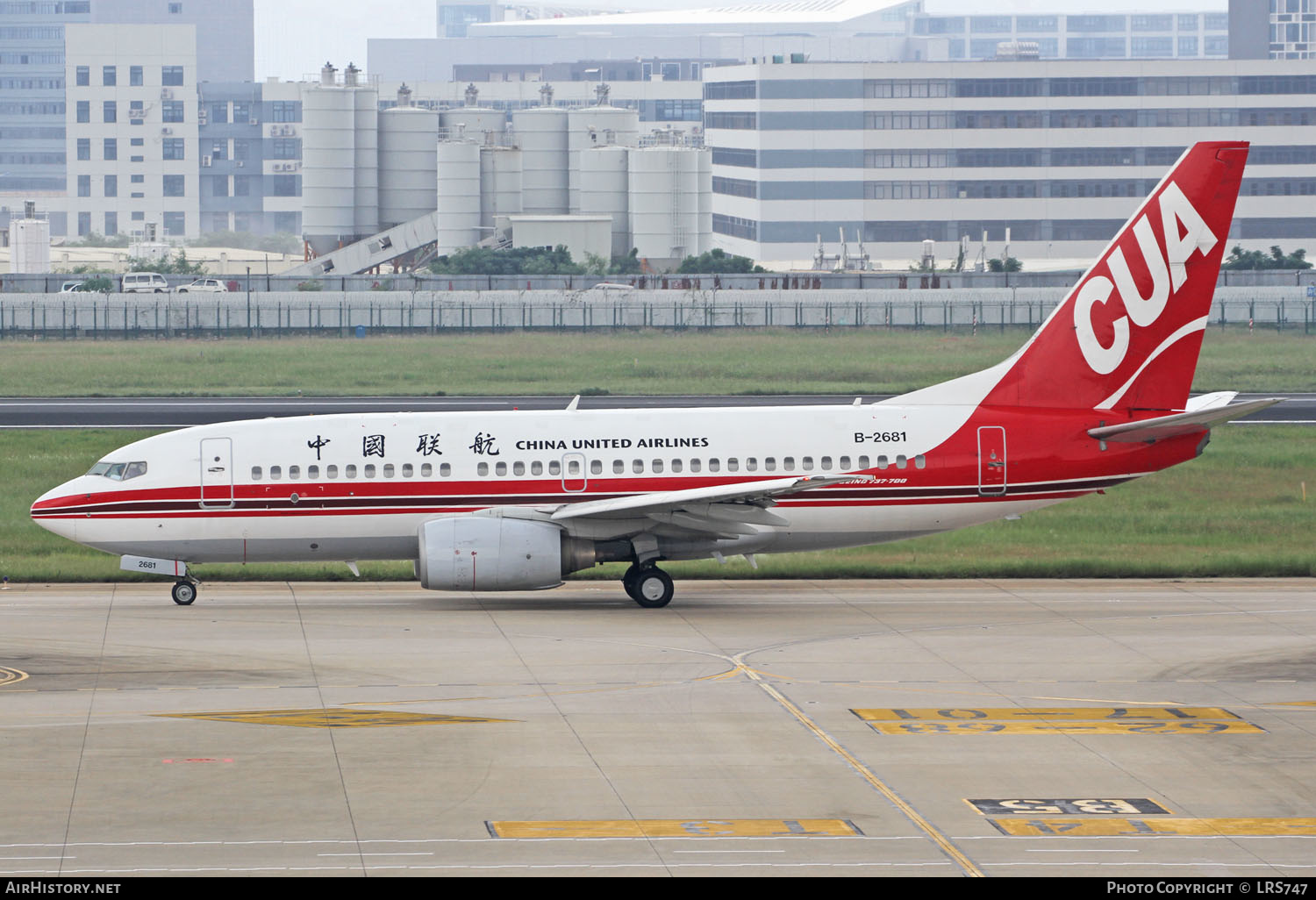 Aircraft Photo of B-2681 | Boeing 737-79P | China United Airlines - CUA | AirHistory.net #245750