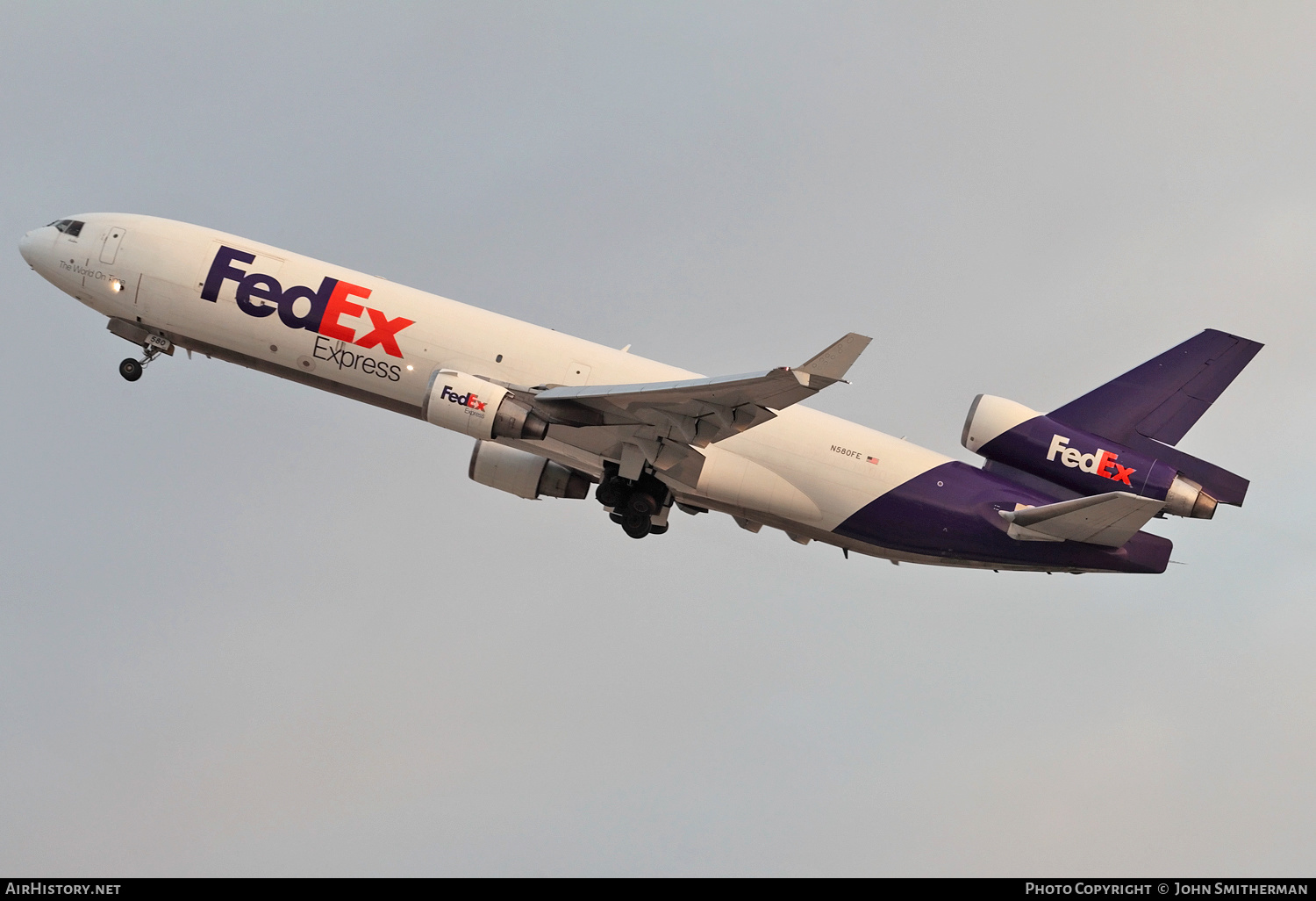 Aircraft Photo of N580FE | McDonnell Douglas MD-11/F | FedEx Express - Federal Express | AirHistory.net #245867