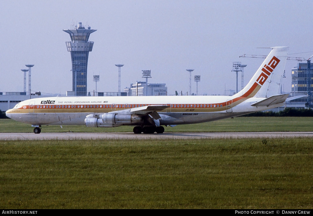 Aircraft Photo of JY-ADP | Boeing 707-3D3C | Alia - The Royal Jordanian Airline | AirHistory.net #246008