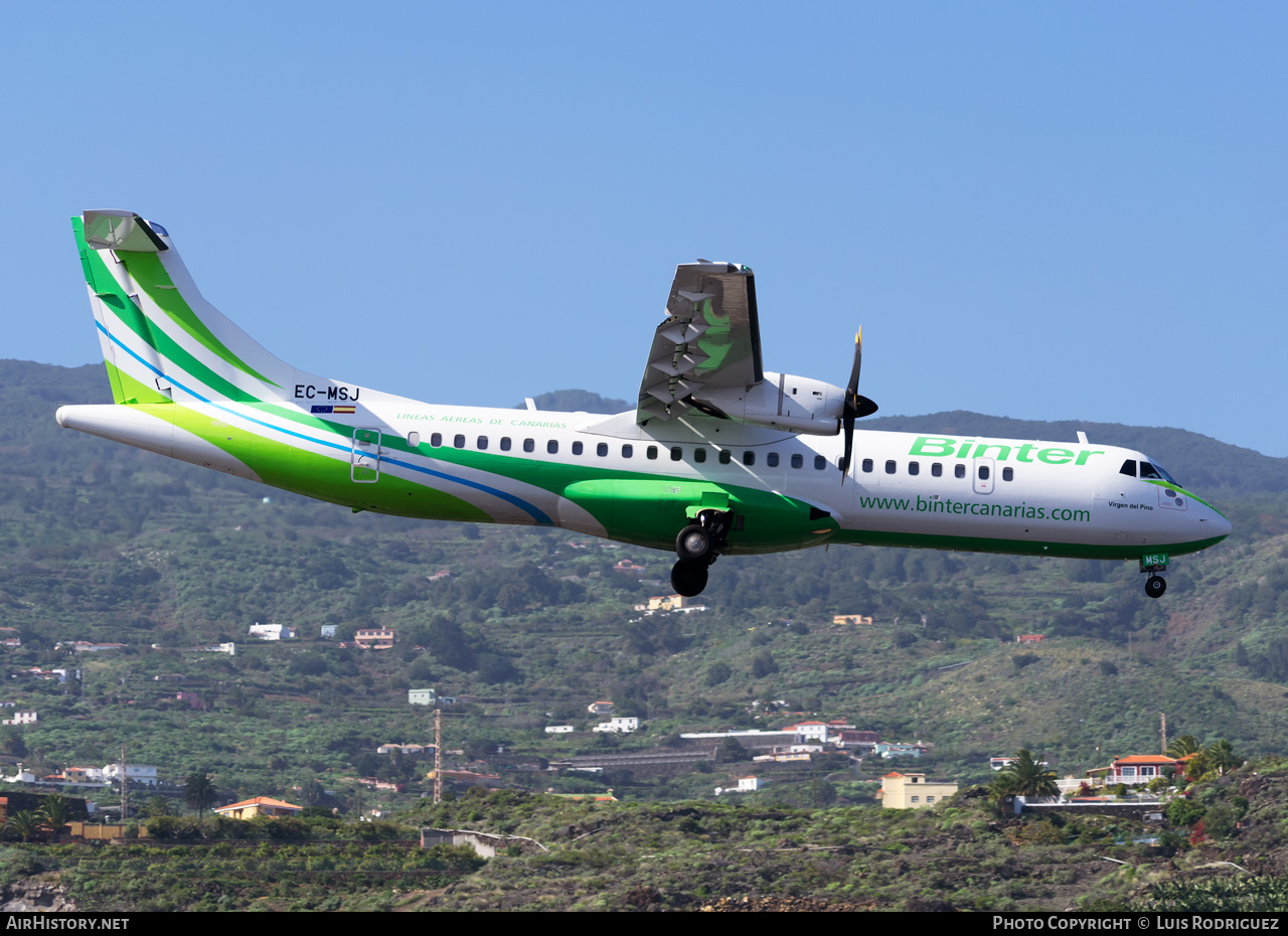 Aircraft Photo of EC-MSJ | ATR ATR-72-600 (ATR-72-212A) | Binter Canarias | AirHistory.net #246064