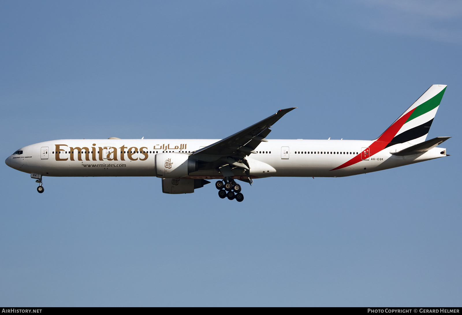 Aircraft Photo of A6-EQK | Boeing 777-300/ER | Emirates | AirHistory.net #246107