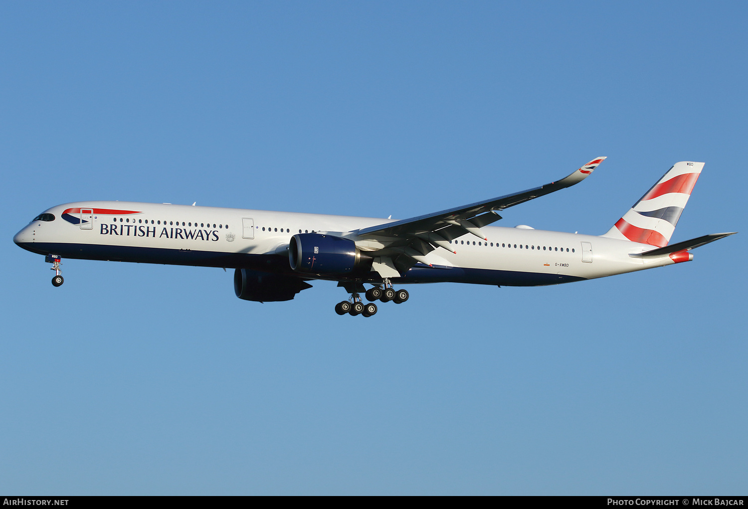 Aircraft Photo of G-XWBD | Airbus A350-1041 | British Airways | AirHistory.net #246177