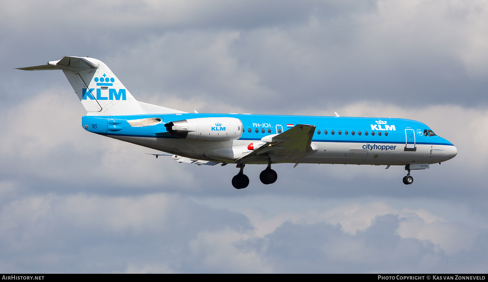 Aircraft Photo of PH-JCH | Fokker 70 (F28-0070) | KLM Cityhopper | AirHistory.net #246179