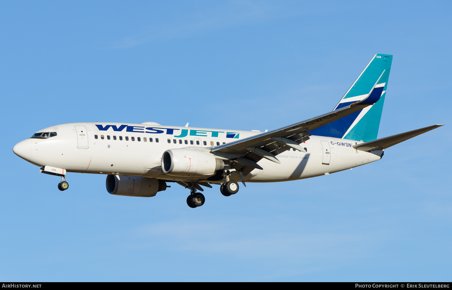 Aircraft Photo of C-GWSN | Boeing 737-7CT | WestJet | AirHistory.net #246210