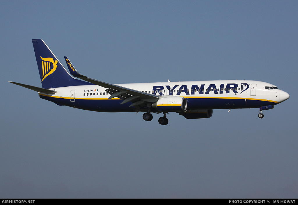 Aircraft Photo of EI-EFH | Boeing 737-8AS | Ryanair | AirHistory.net #246352