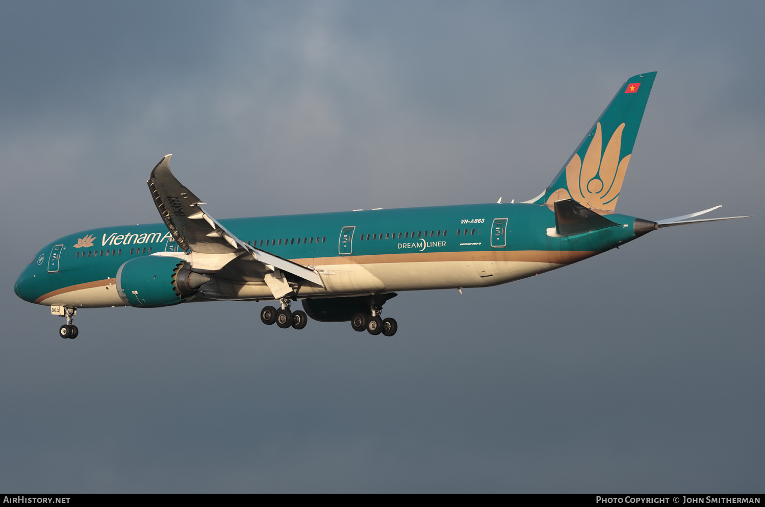 Aircraft Photo of VN-A863 | Boeing 787-9 Dreamliner | Vietnam Airlines | AirHistory.net #246355