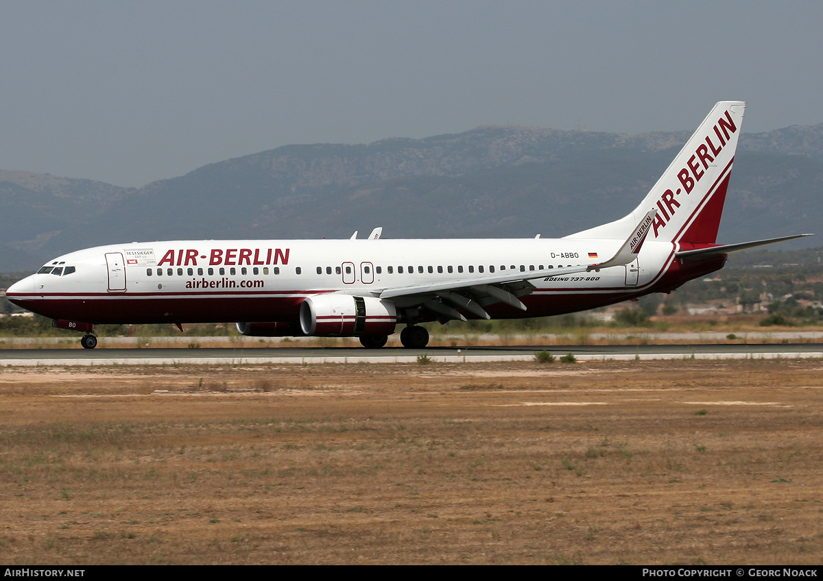 Aircraft Photo of D-ABBO | Boeing 737-86J | Air Berlin | AirHistory.net #246380