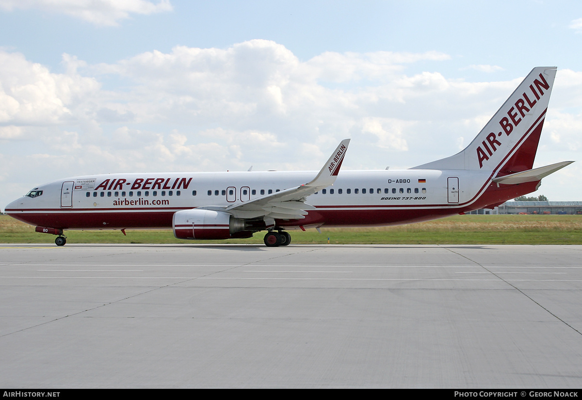 Aircraft Photo of D-ABBO | Boeing 737-86J | Air Berlin | AirHistory.net #246388