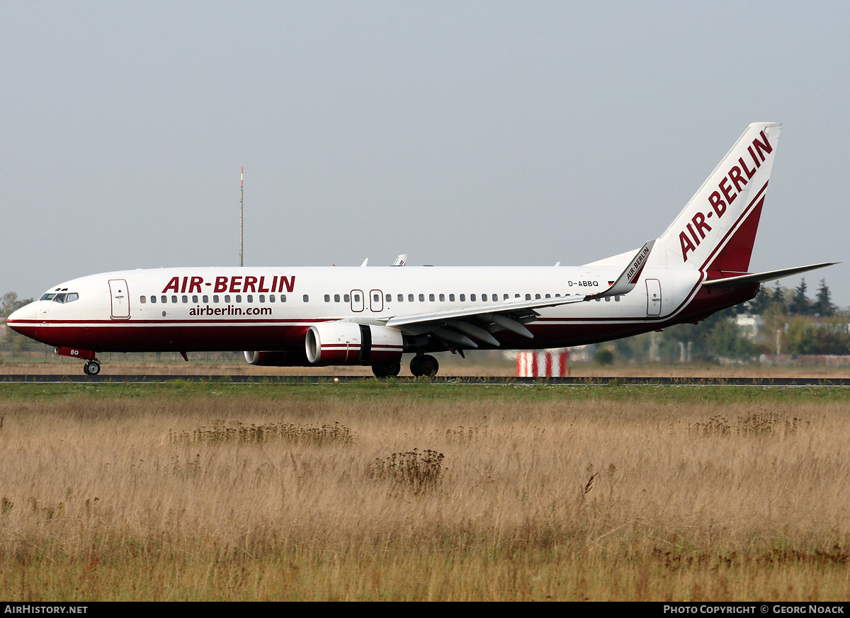 Aircraft Photo of D-ABBQ | Boeing 737-86N | Air Berlin | AirHistory.net #246398